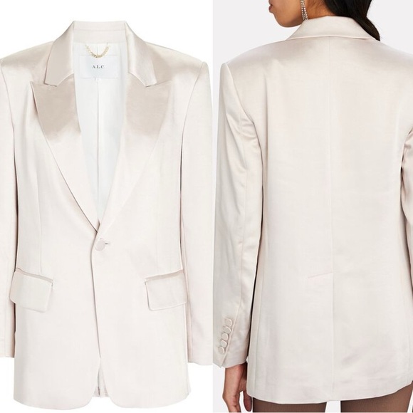 A.L.C. Bishop II Satin Blazer in Pink - Picture 2 of 8